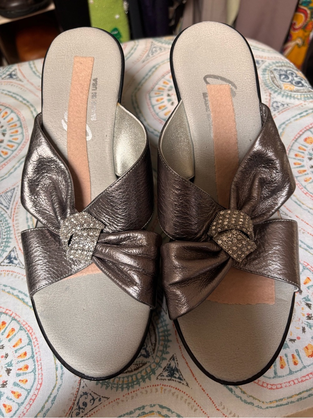Onex Katya Wedge Sandals Peweter Bling